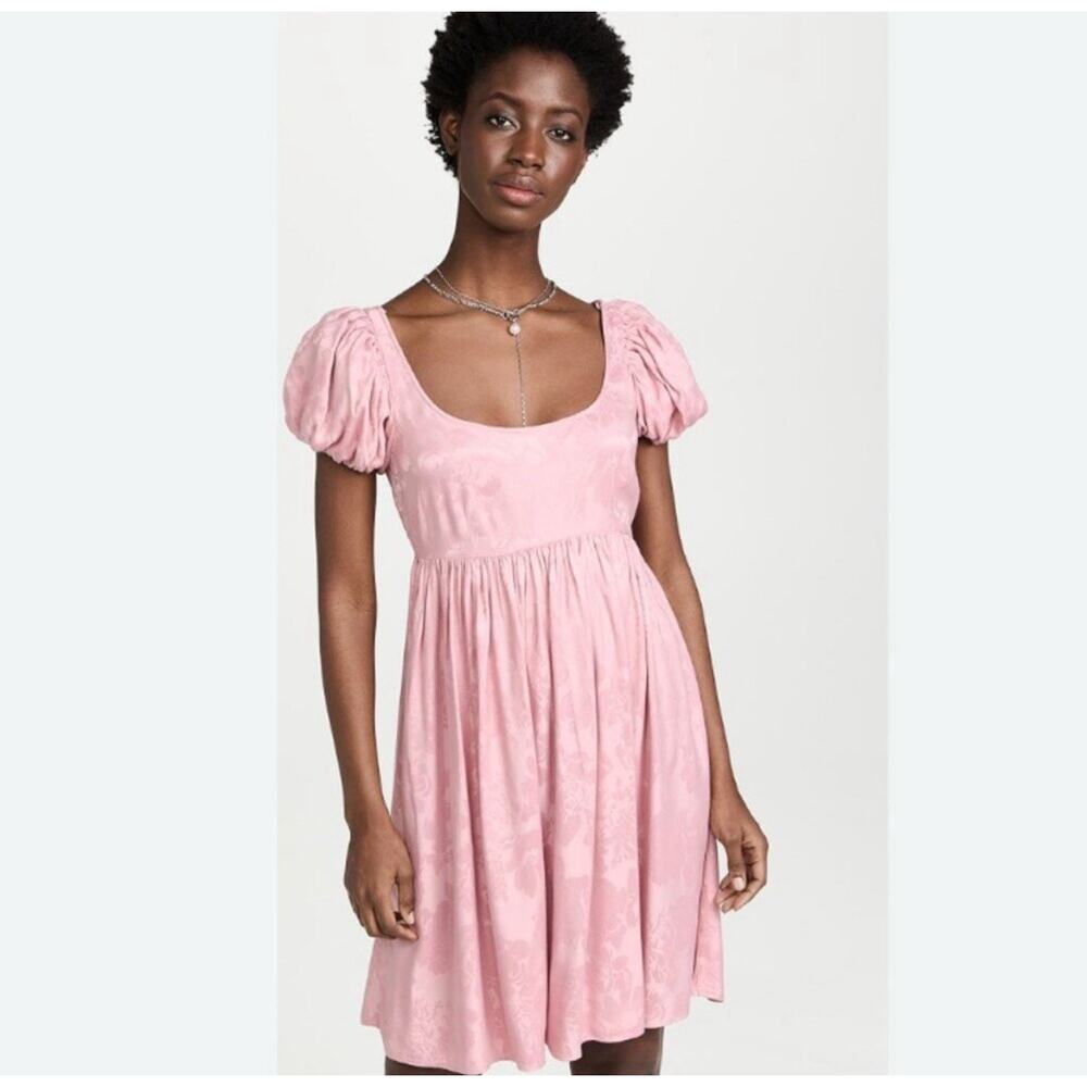 By TiMo Celebration Jacquard Open Back Mini Dress in pink Size Medium NWT